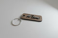 Llavero Personalizado con Nombre en Madera Nogal