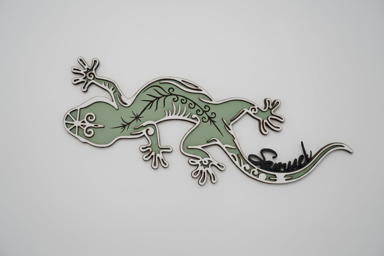 Imán de Nevera Lagarto Personalizado con Nombre