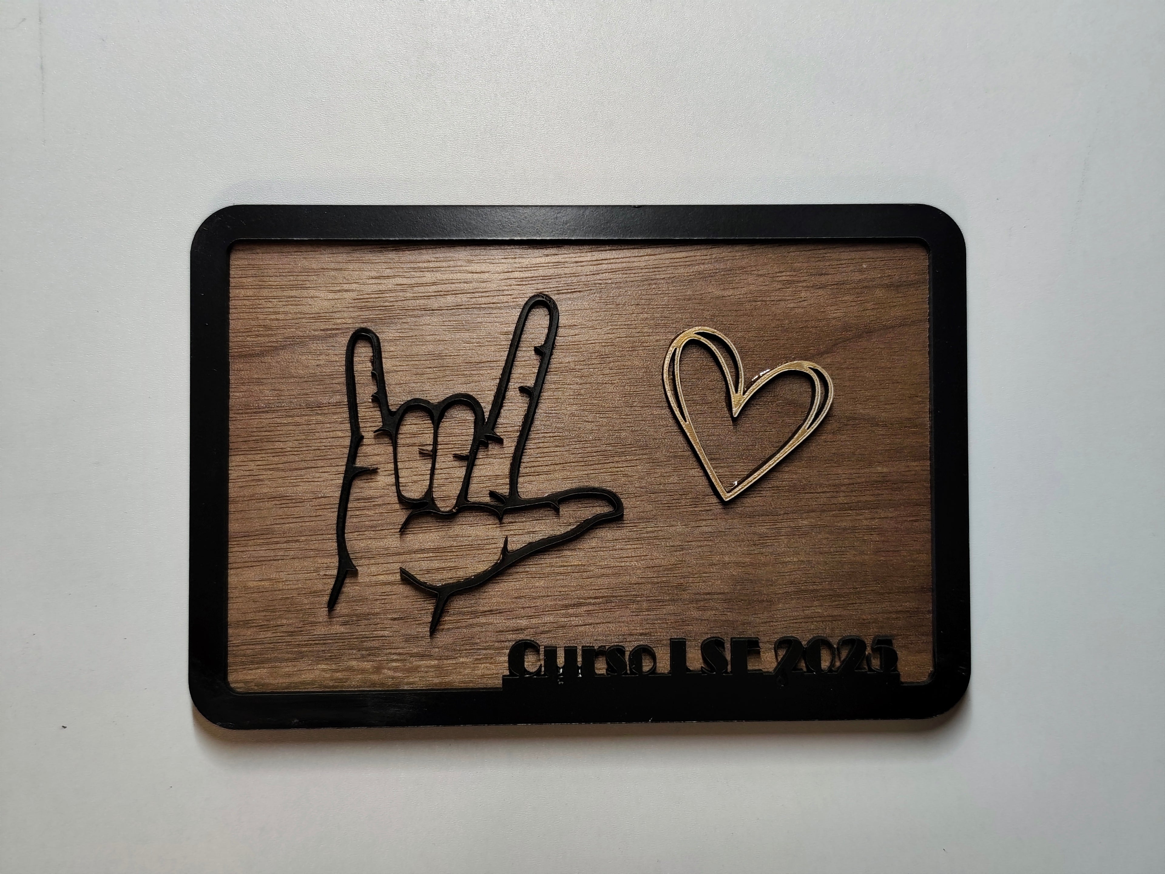 Placa Conmemorativa Personalizada 15x10cm - I Love You