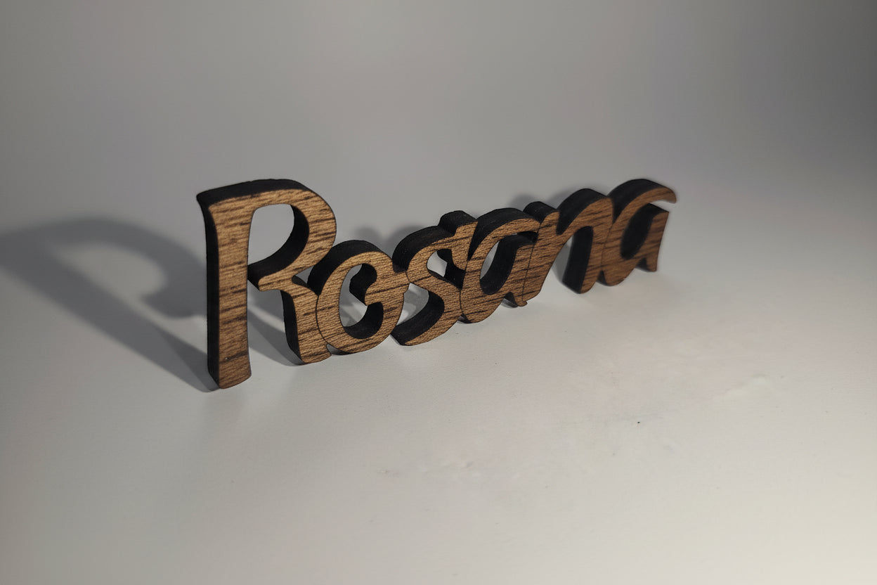 Nombre en Madera Natural 10mm