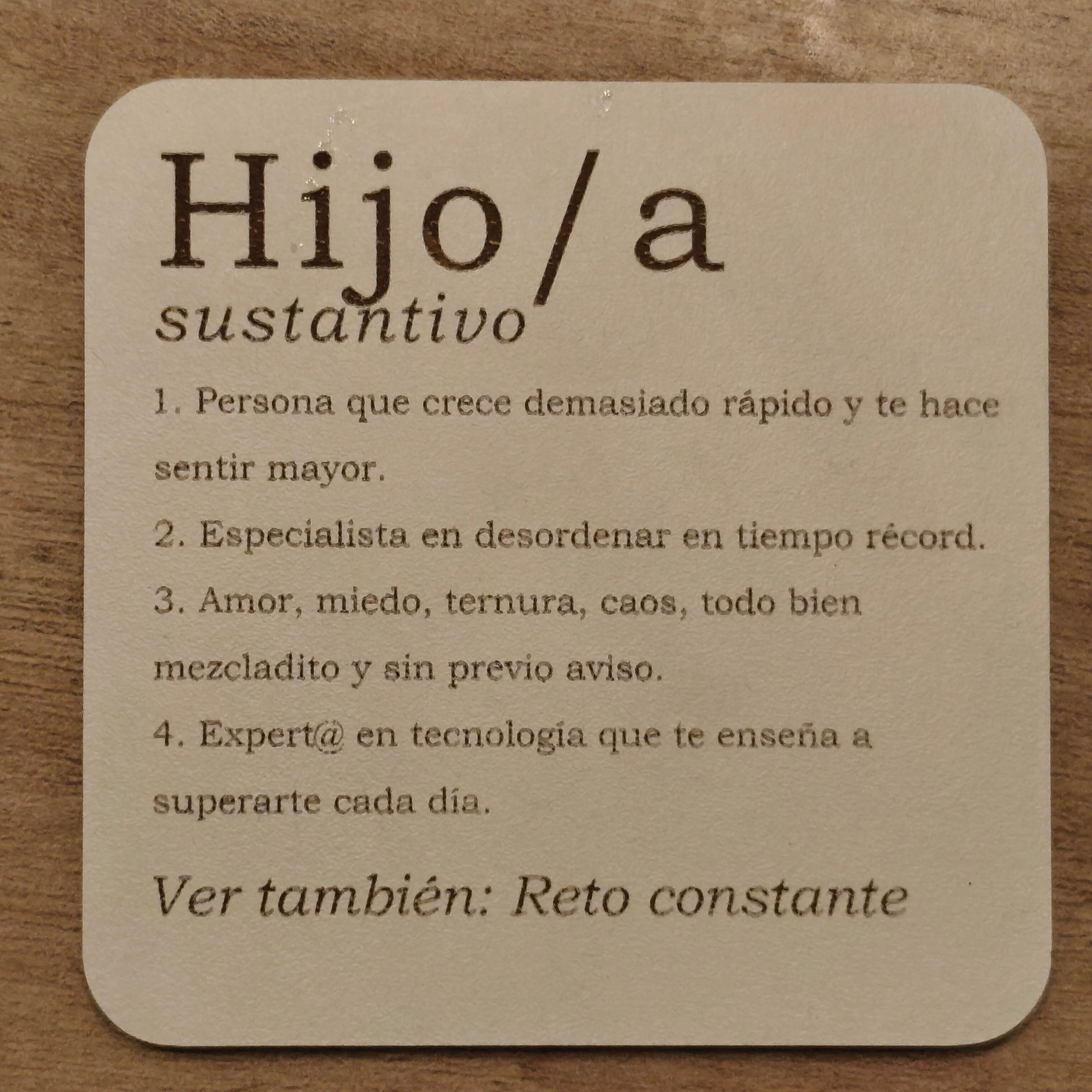 Posavasos Personalizado Estilo Diccionario - Set de 4