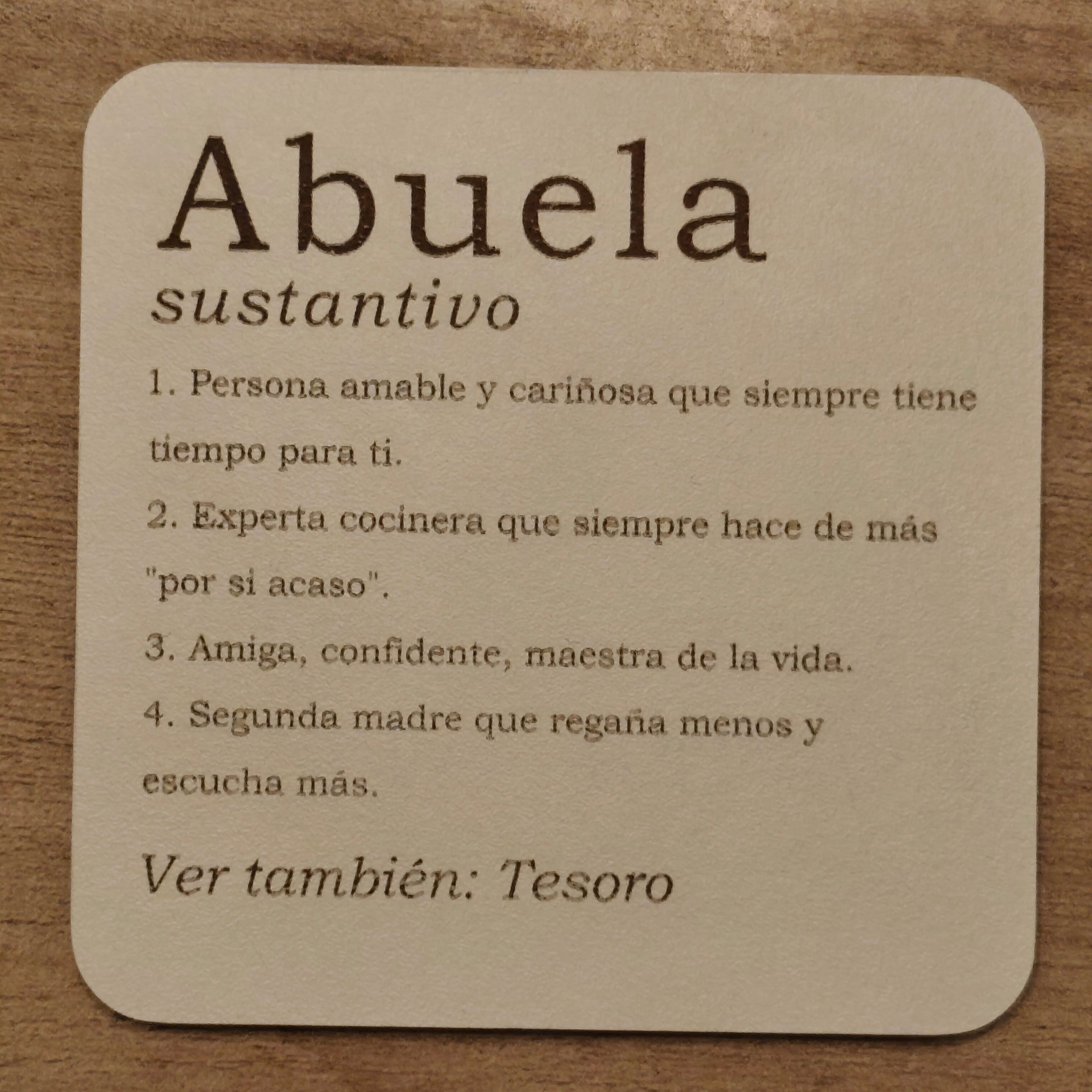 Posavasos Personalizado Estilo Diccionario - Set de 4
