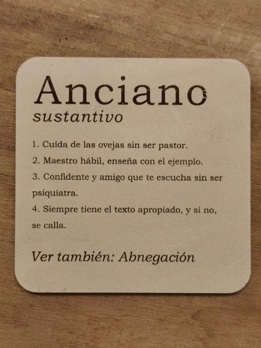 Posavasos Personalizado JW Estilo Diccionario - Set de 4 (Copia)