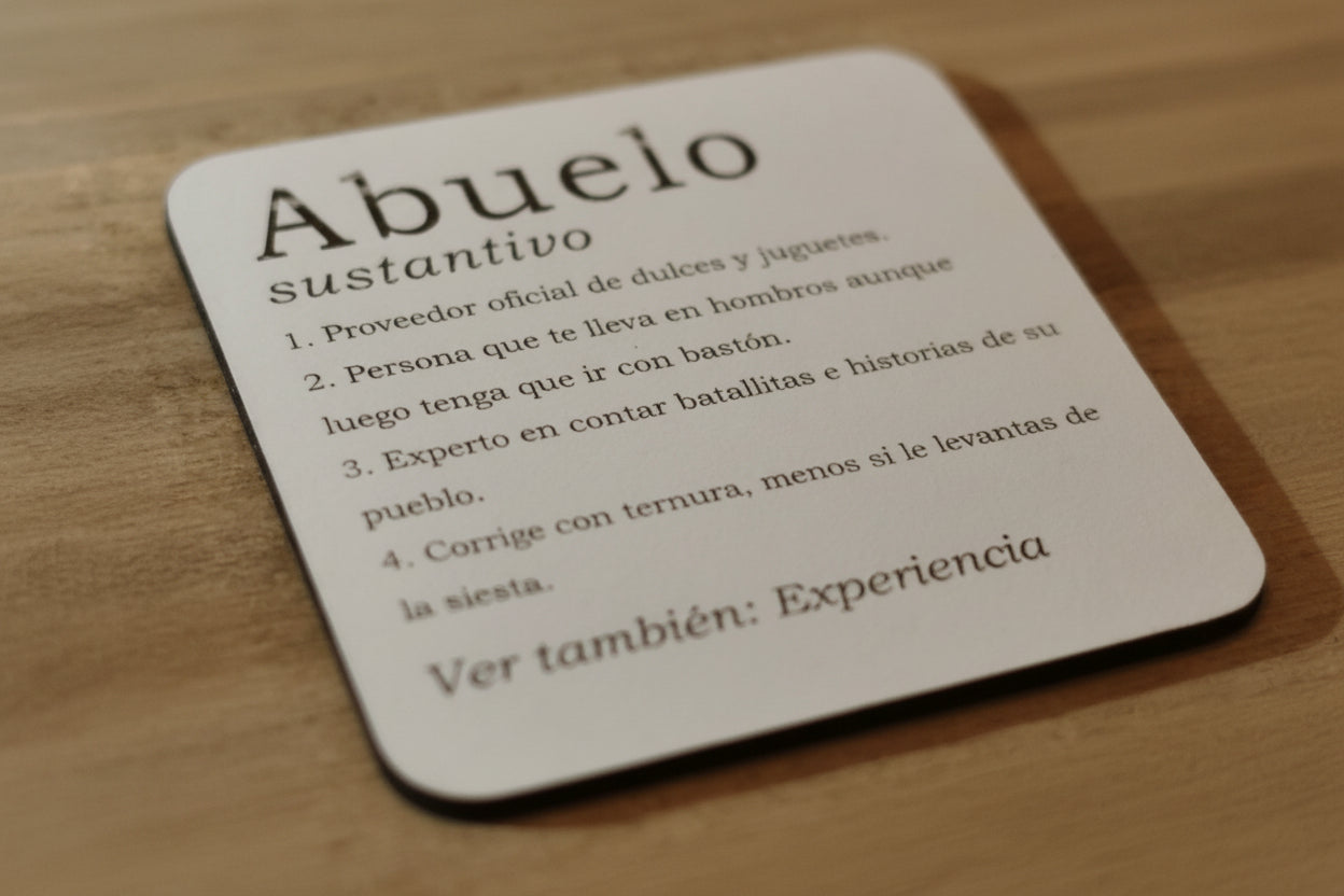 Posavasos Personalizado Estilo Diccionario - Set de 4