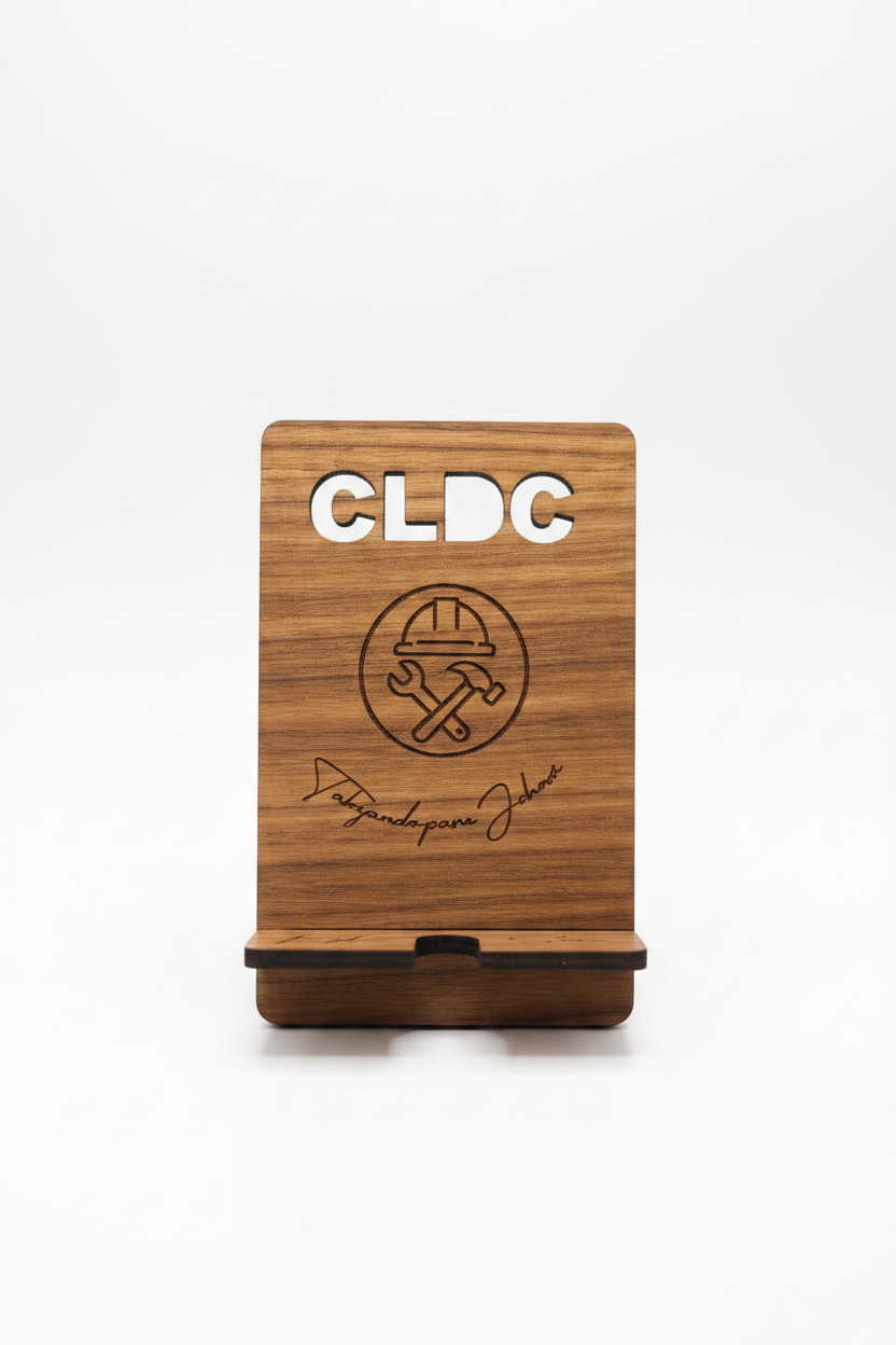 Porta Móviles en Madera Nogal Personalizado