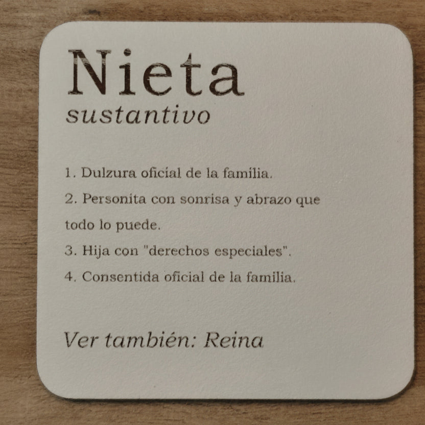 Posavasos Personalizado Estilo Diccionario - Set de 4