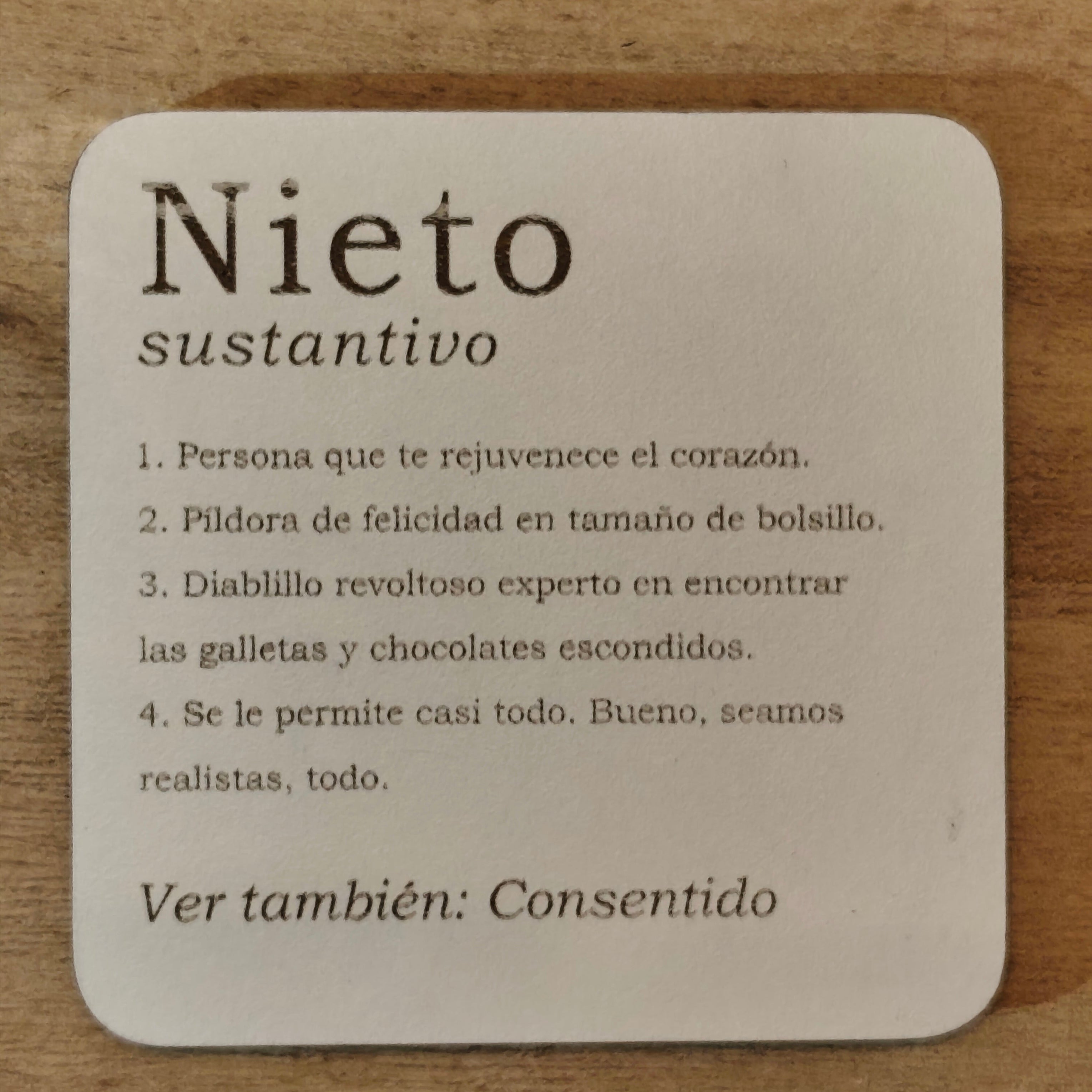 Posavasos Personalizado Estilo Diccionario - Set de 4
