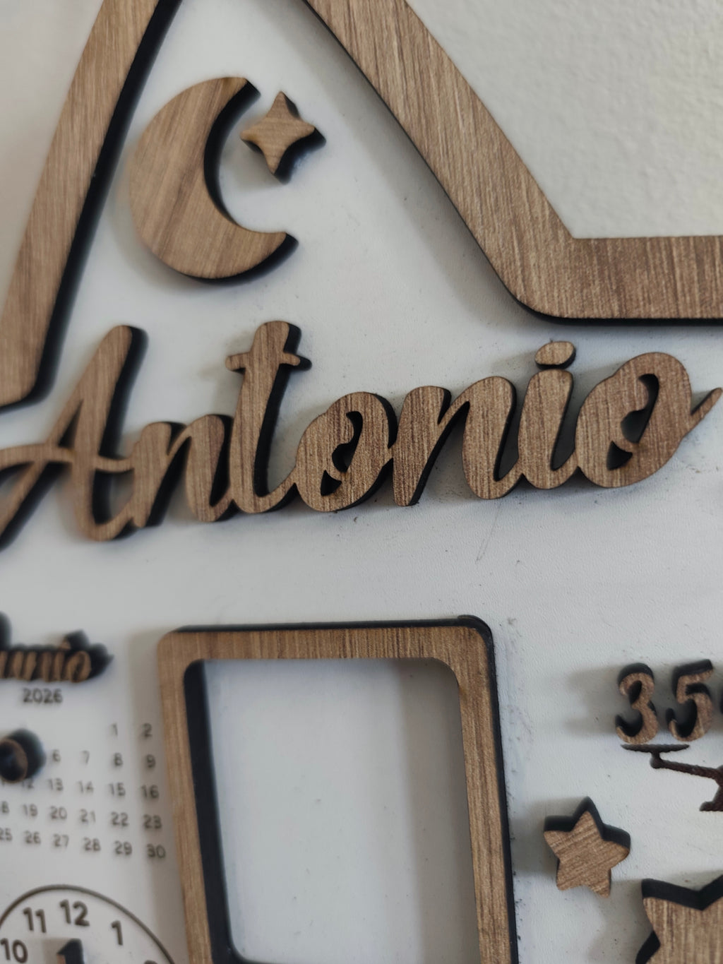 Placa de Nacimiento Bebé Personalizada en Madera
