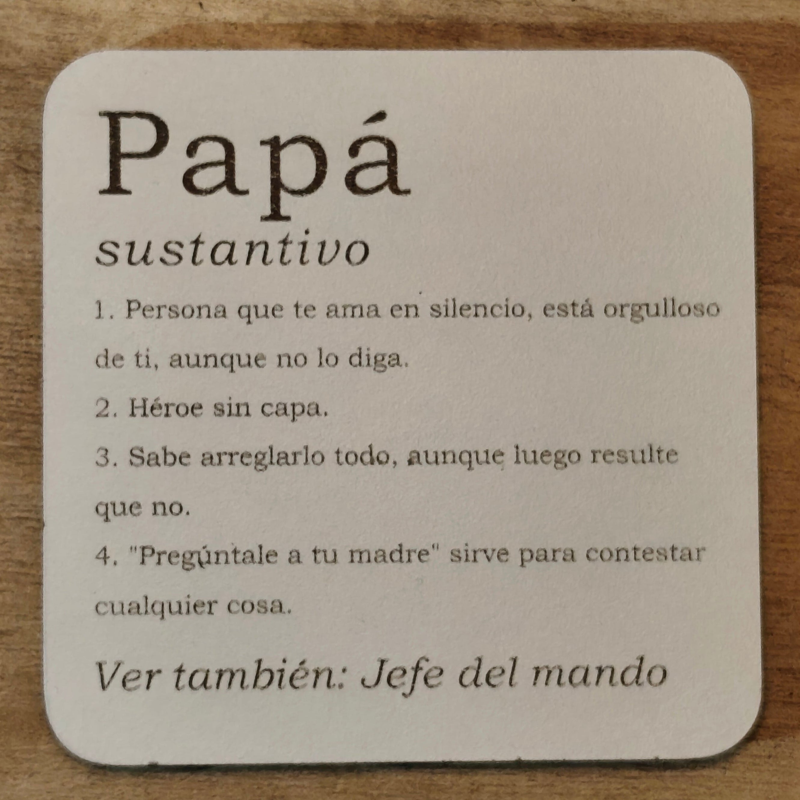 Posavasos Personalizado Estilo Diccionario - Set de 4